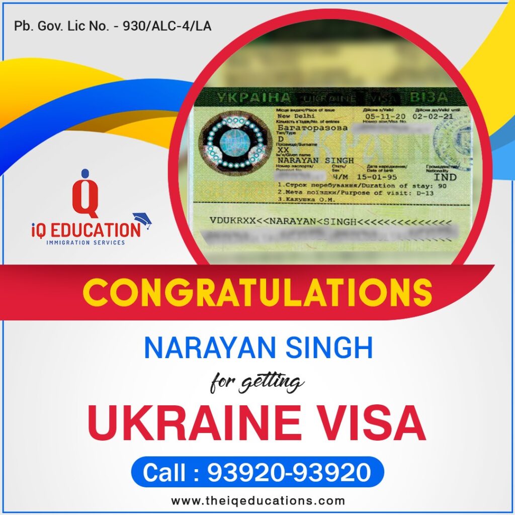 Jalandhar Famous Immigraion Company IQ Education Immigration Services Students Visa of Ukraine Country