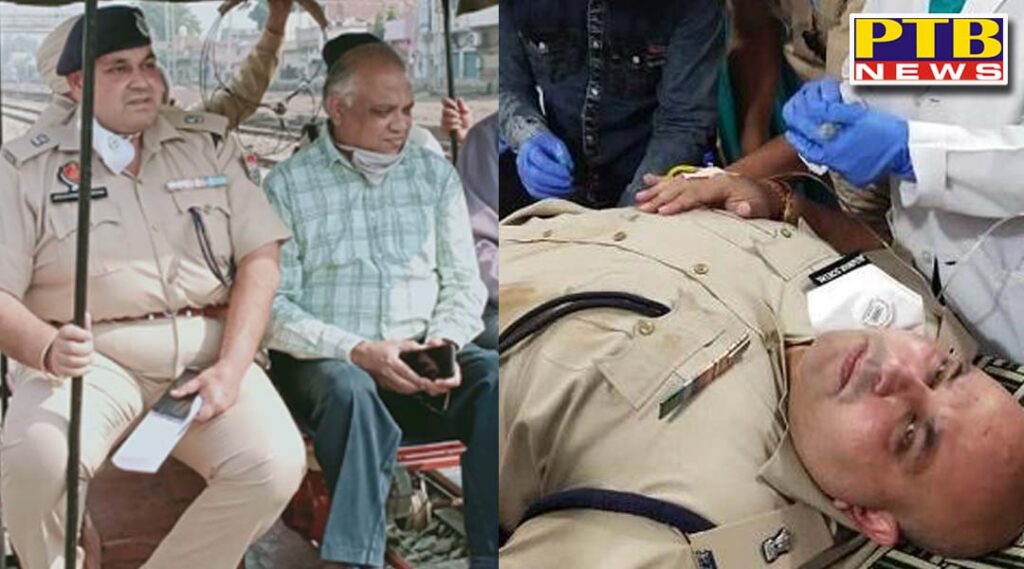 Barnala fell by rail track testing train SSP Sandeep Goyal and SP Jagwinder Singh Cheema Admitted to hospital