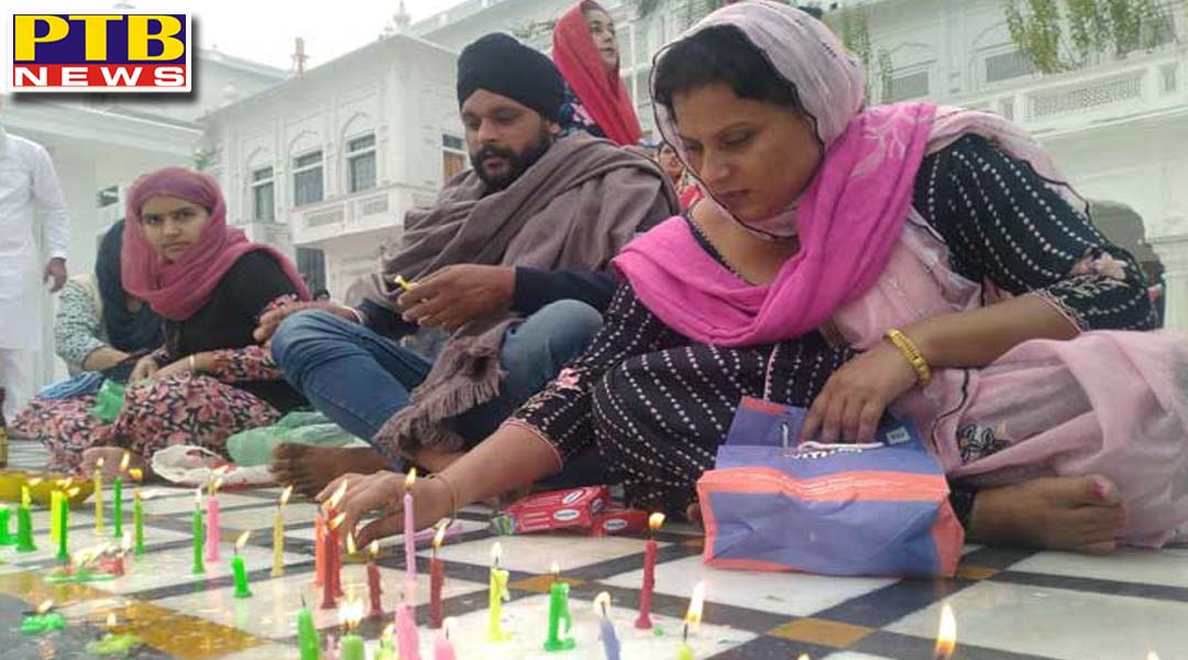 brightness of deepawali in gurunagari amritsar and influx of devotees in sri harimandir sahib