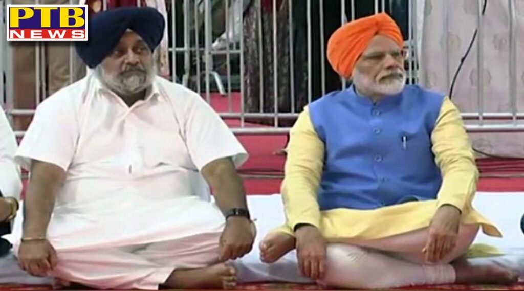 sukhbir badal slams central government for comment on farmers protest Chandigarh Punjab