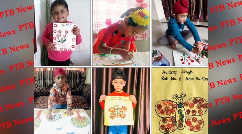 Vegetable printing activity organized in dips,