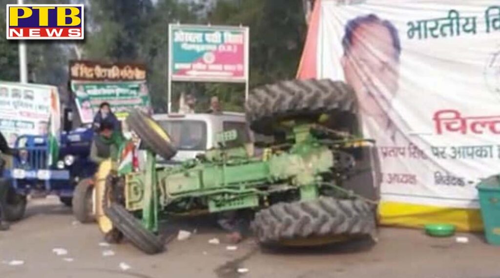 farmers tractor rally tractor accident during stunt on chilla border