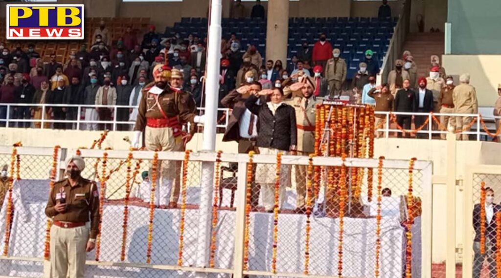 republic day jalandhar Cabinet Minister Aruna Chaudhary waved the tricolor flag on the auspicious occasion of Republic Day 2021 in Jalandhar