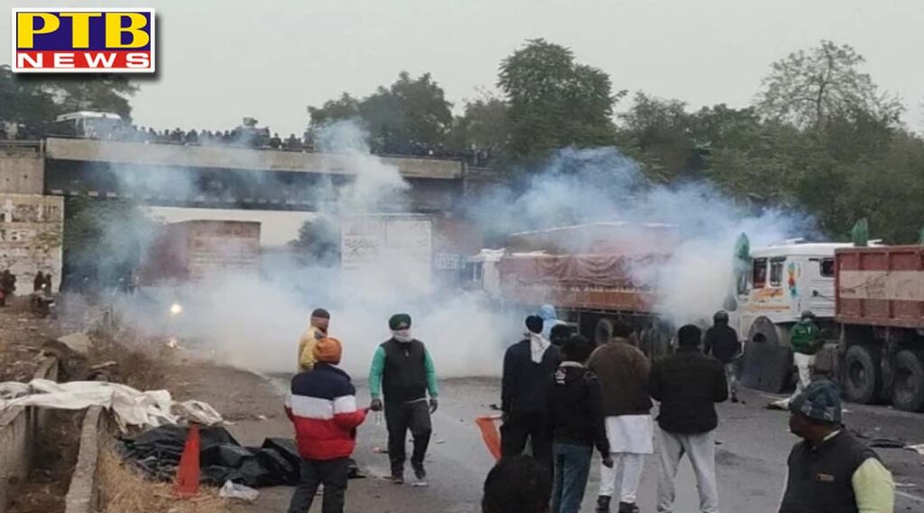 kisan andolan police fired tear gas shells on farmers march in rewari of haryana
