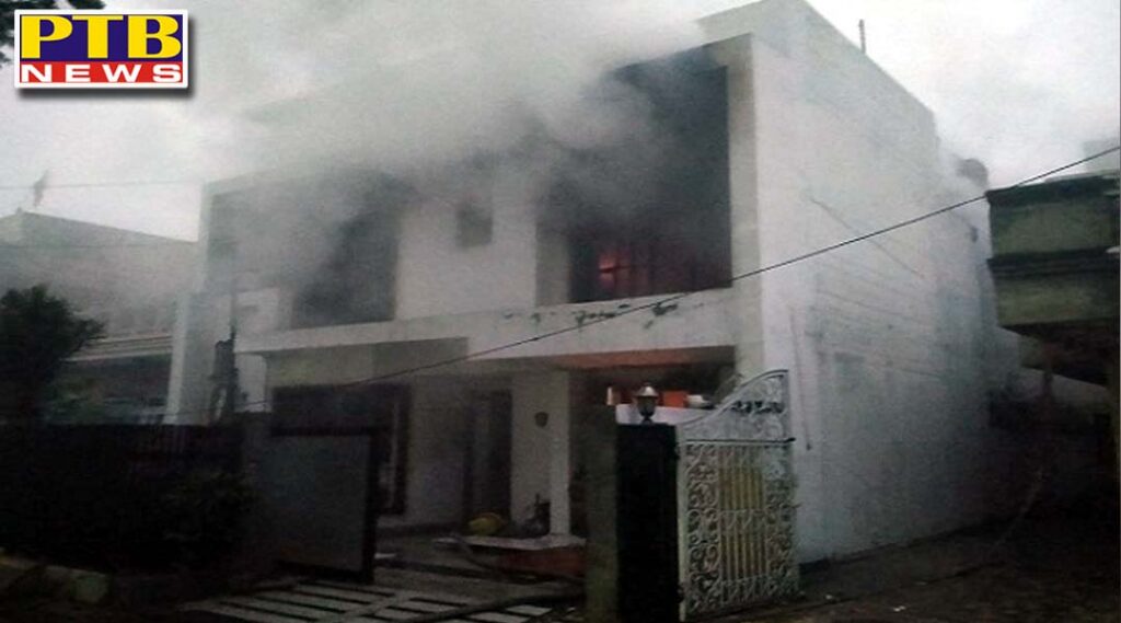Gas cylinder burst into a house located in Guru Tegh Bahadur Nagar of Jalandhar Punjab