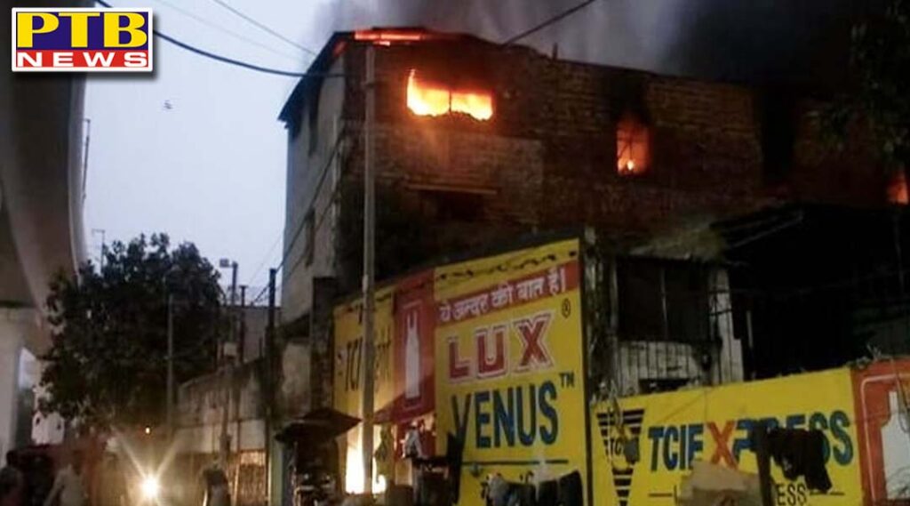 big fire incident in plastic factory at pratap nagar in delhi 28 fire tenders one charred body found delhi