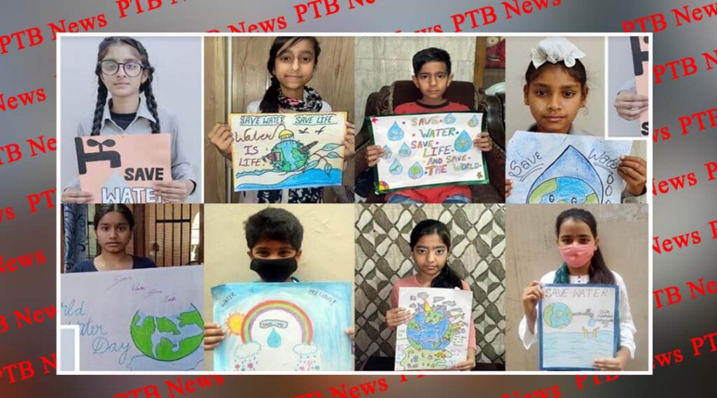 Save water message by Students of St Soldier Jalandhar