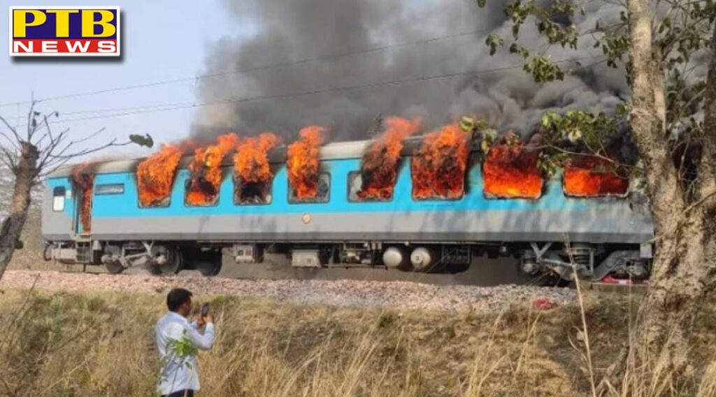 shatabdi express train coach caught fire in dehradun uttarakhand Burning Train