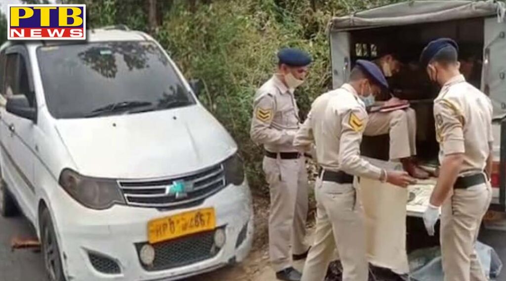 murder in kangra driver half burned dead body found in his taxi in himachal Pardesh