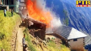 fire broke out in three storey house in chamba himachal pradesh