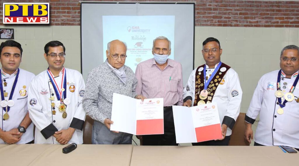 GNA University Signs MoUwith World Chef Choice Federation Phagwara Punjab