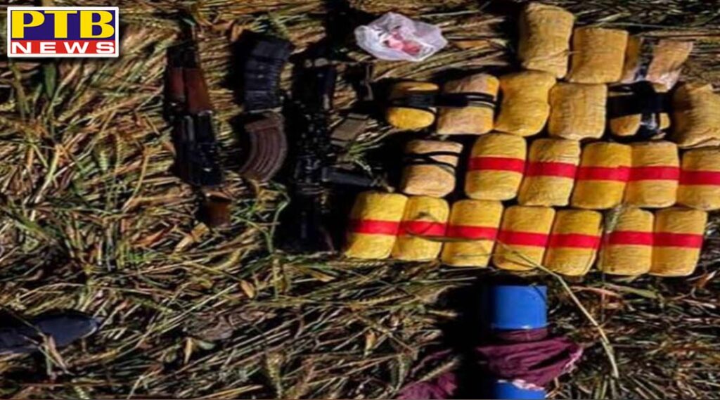 amritsar border bsf killed pakistani intruder and seized 2 ak47 and 22 kg heroin Punjab