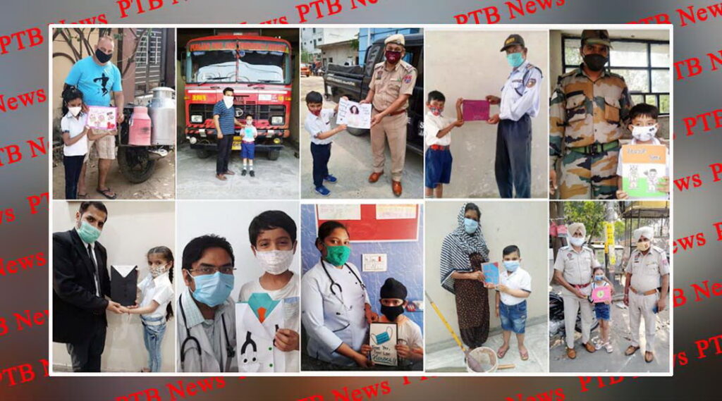Innocent Hearts students expressed Gratitude to Corona Warriors Jalandhar