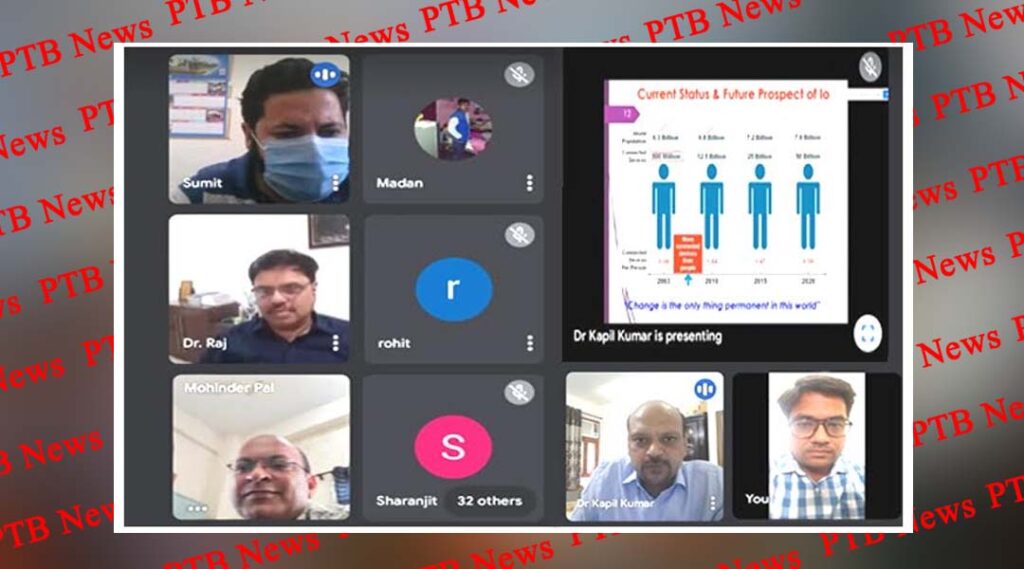 DAV University Jalandhar organized webinar on “Applications of IOTs in Mechanical Engineering