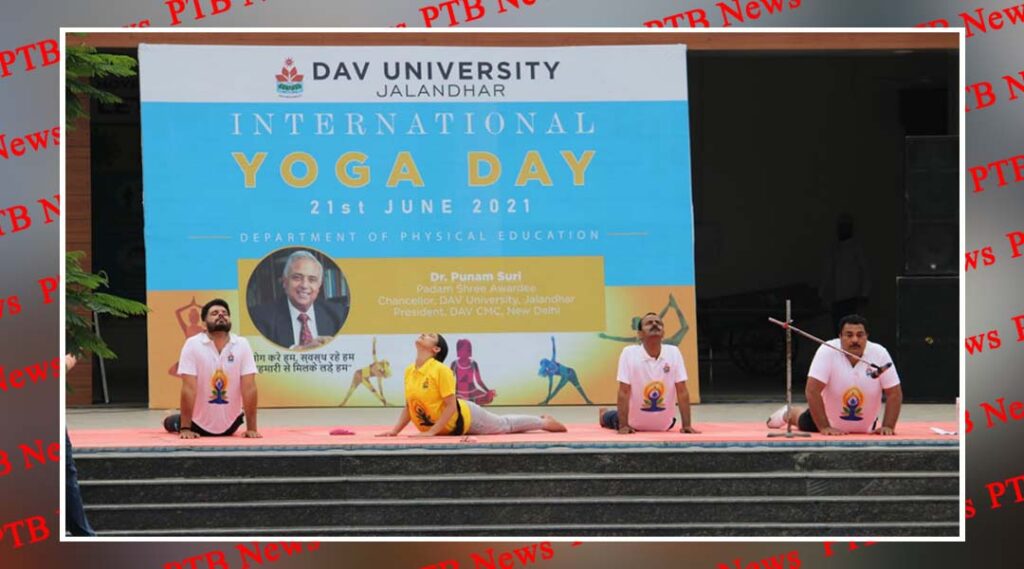 DAV University Jalandhar commemorates International Yoga Day