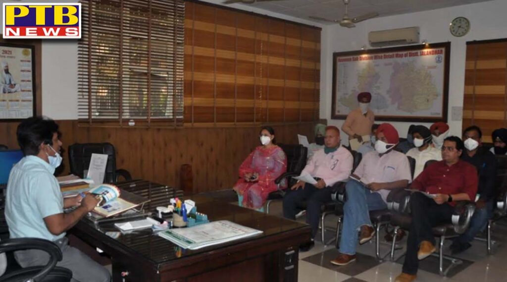 Additional Deputy Commissioner Jasbir Singh held meeting with light level sweep nodal officers concerned with voter awareness camps Voter awareness camps will be organized from June 24 Jalandhar