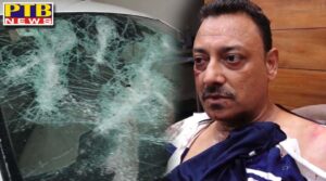big news from hoshiarpur owner of Krishna car market and the people present in the office were beaten up by the goons with sticks Punjab