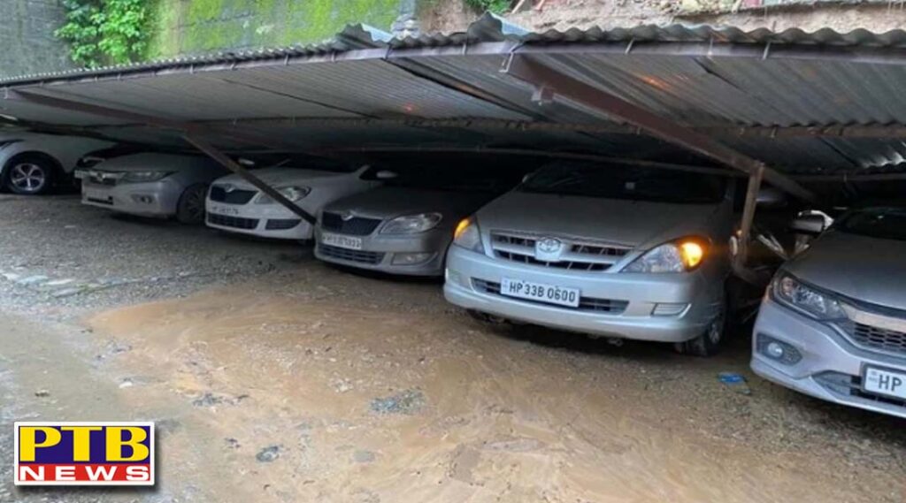 himachal pradesh parking roof collapsed in mandi national highway closed in sirmaur mandi PTB Big Breaking News