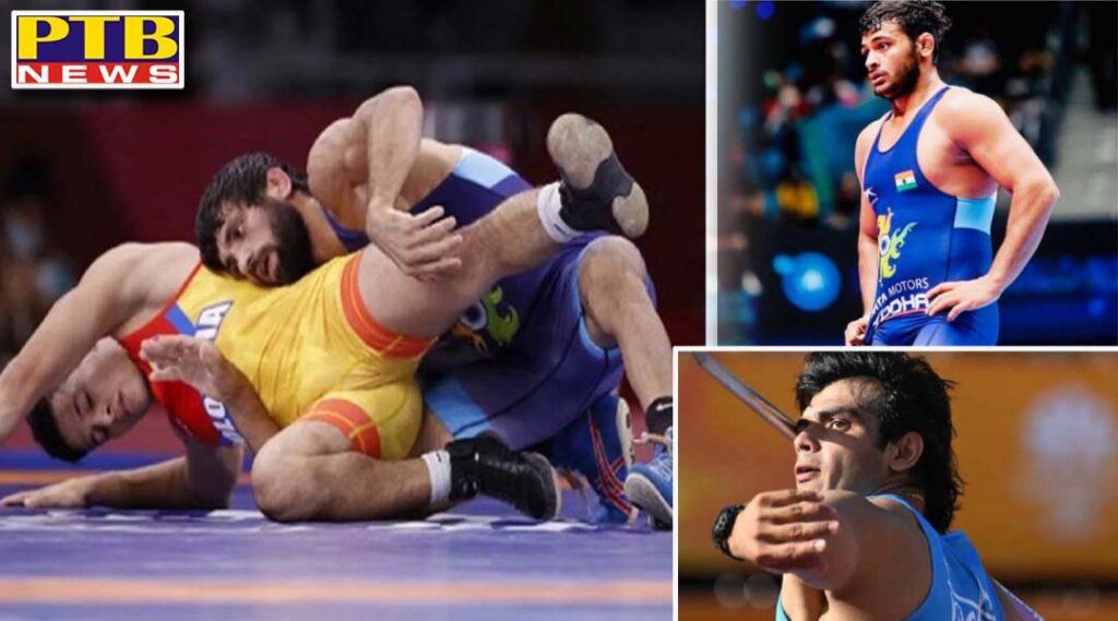 indian wrestlers showed their mettle ravi dahiya and deepak poonia reached the semi finals neeraj chopra in javelin throw final