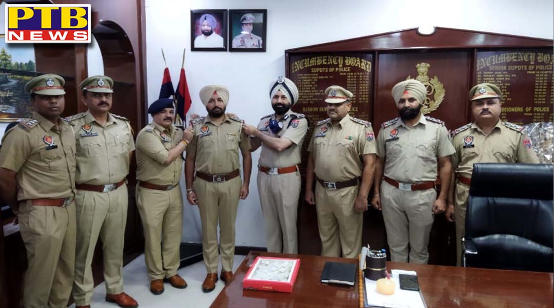 जालंधर के नवनियुक्त पुलिस कमिश्नर डॉ. सुखचैन सिंह गिल व DCP नरेश डोगरा ने 6 सब इंस्पेक्टरों को तीसरा स्टार लगाकर किया पदोन्नति,