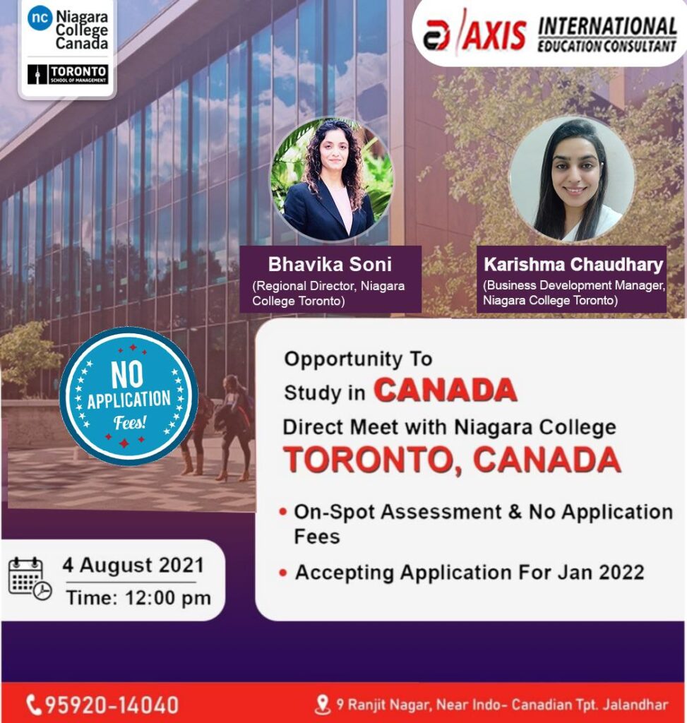 Students going to Canada pay attention, be a part of Direct Meet and know the answers to your important questions Axis International Education Consultant Jalandhar office Ranjit Nagar, Jalandhar owner Priyansh Sharma