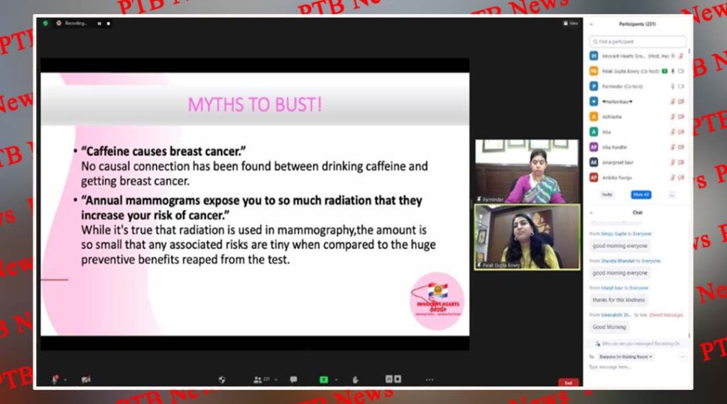 WEBINAR ON BREAST CANCER AWARENESS ORGANIZED BY BOWRY MEMORIAL EDUCATIONAL & MEDICAL TRUST