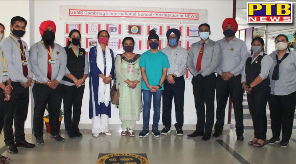 Gurmehar Singh Sahai secured the first position in the 10th class result of GEMS Cambridge International School by securing 98% marks