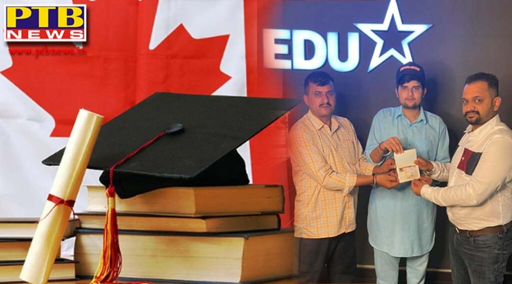 Jalandhar Edustar Immigration Company has fulfilled its promise Sunny Kalia Canada Study Visa after one and a half year Managing Director Swaraj Pal Singh Sidhu
