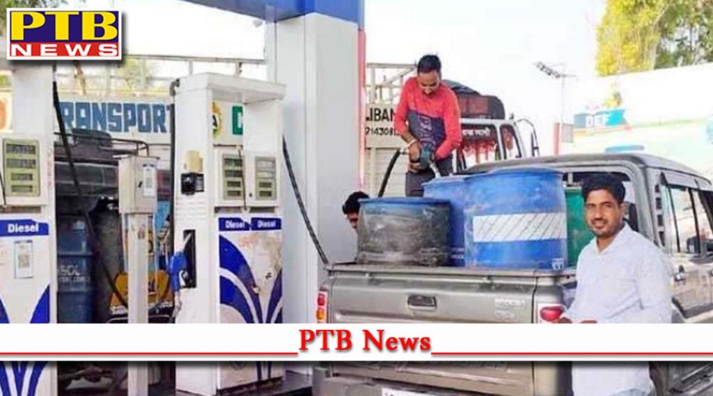 rajsthan sri ganga nagar farmers flock to punjab petrol pumps to drum up cheaper petrol diesel