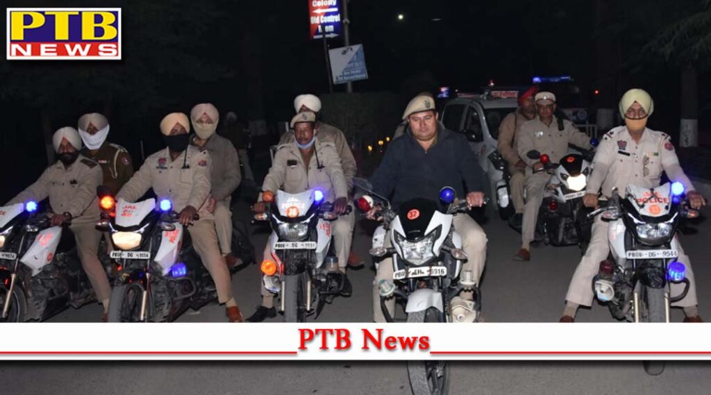 commissionerate police Jalandhar took out a flag march for the security of the city they said that the miscreants do not succeed in their intention by patrolling