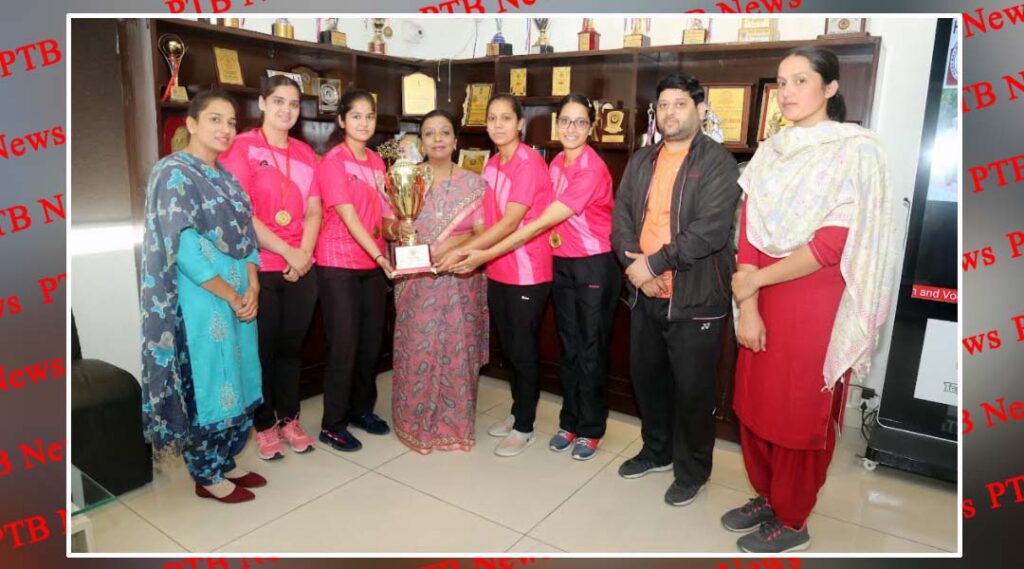 H.M.V. won Badminton Championship
