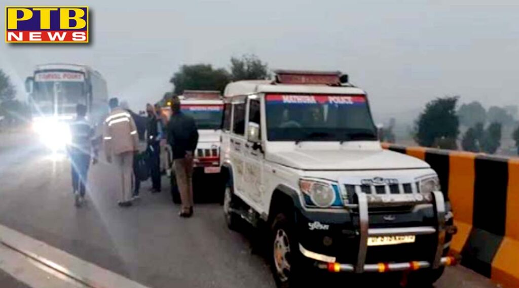 a horrific accident on yamuna expressway bolero split into 2 parts after colliding with a culvert 4 including 3 soldiers died