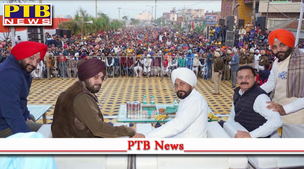 punjabi would give befitting reply to arvind kejriwal for challenging dignity honour of their daughters and sisters cm punjab charanjit singh channi lays foundation stone of a sports complex in ran Amritsar Punjab