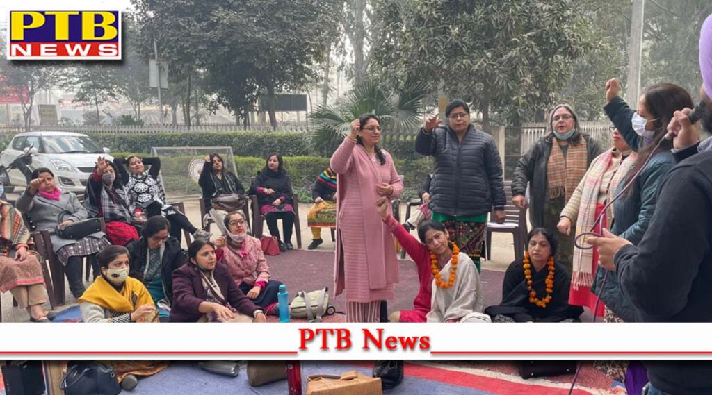Today is the third day of the union's dharna on the call of PCCTU in HMV College Jalandhar Punjab