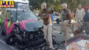 A terrible road accident happened early in the morning Skoda car carrying the bride broke the railing and collided with other vehicles