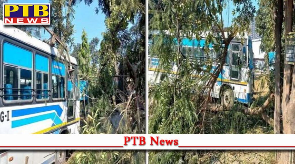 punjab chandigarh ctu bus accident in mohali 10 people were aboard Mohali Punjab