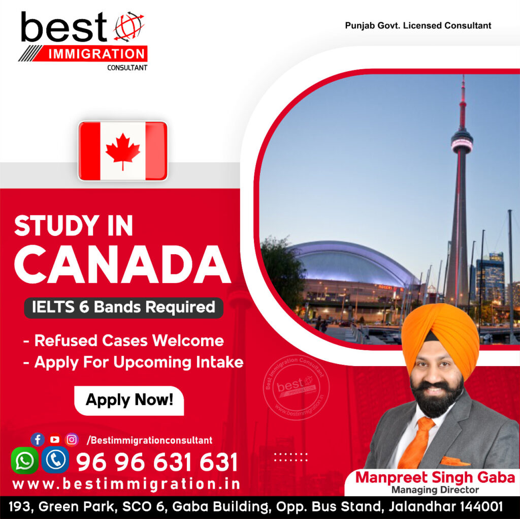 Manpreet Singh Gaba owner Best Immigration Consultant Free IELTS Free processing fee Jalandhar made a big announcement Abroad students