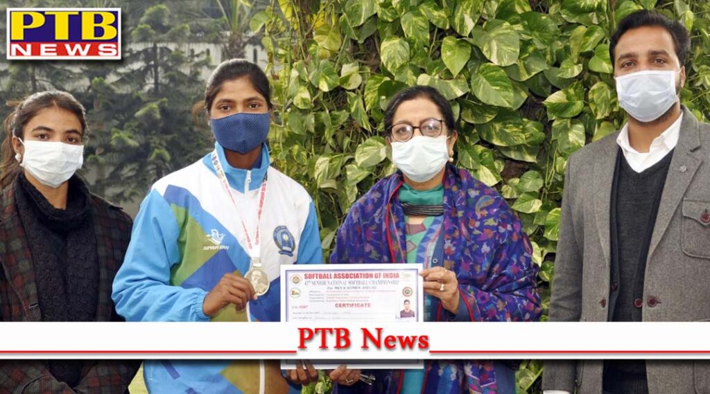 KMV Ramandeep Kaur bags silver medal in 43rd Senior National Softball Championship Jalandhar