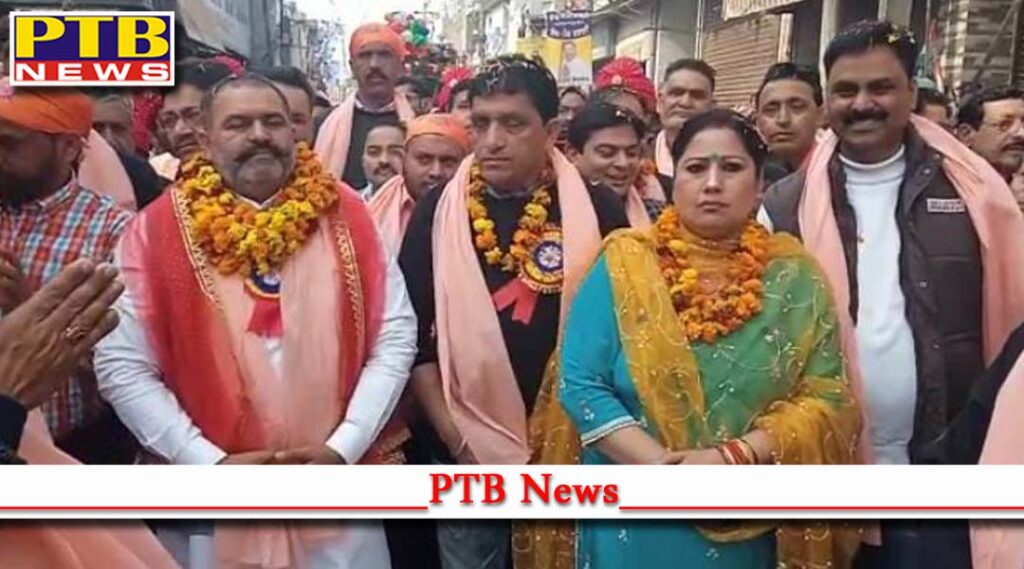 MLA Sushil Rinku participated in Sri Guru Ravidas Jayanti procession Congratulations to the companions Jalandhar north