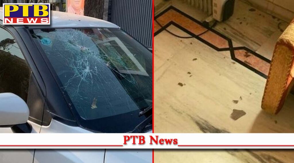 hooliganism in jalandhar attack on the house of BJP Candidate and former mla kd bhandari and Cars Punjab PTB News
