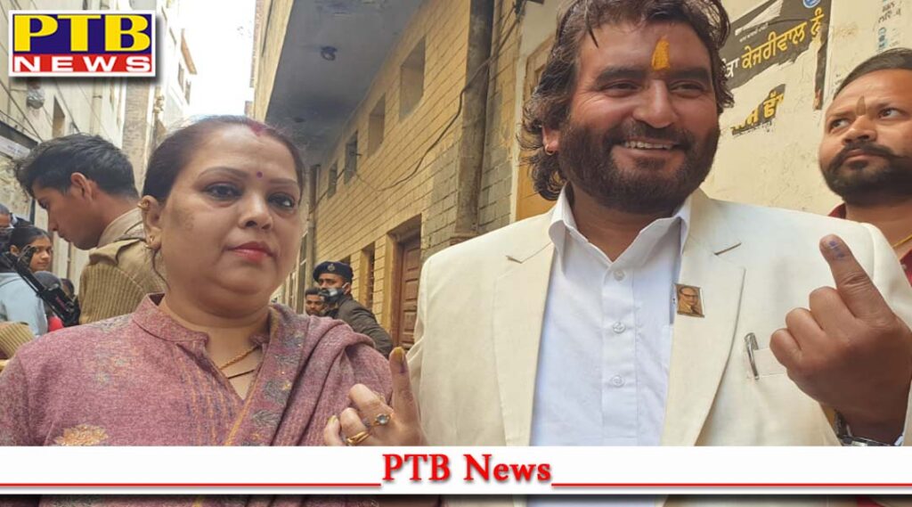 What percentage of votes cast till 6 pm in district Jalandhar What was the situation in light of what? Punjab