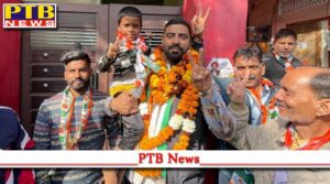 Pargat Singh son Hartaj sought votes for his father Pargat Singh will make a hat trick by winning by a big margin Jalandhar Cantt