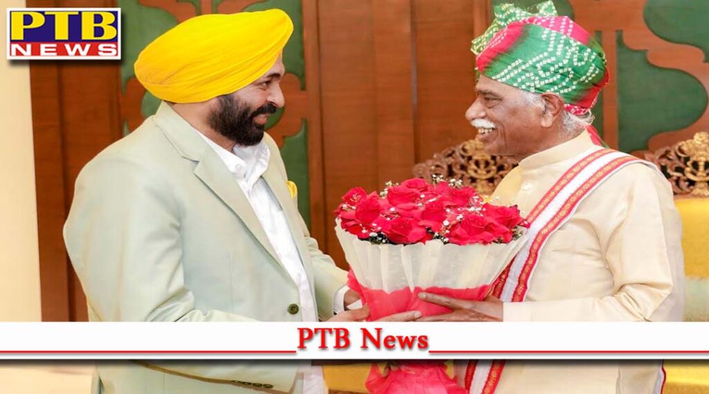 Punjab Chief Minister Bhagwant Mann attends 'Holi Milan Ceremony' at Haryana Raj Bhavan