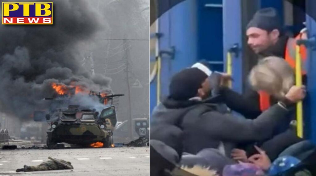 Indian students prevented from boarding the train