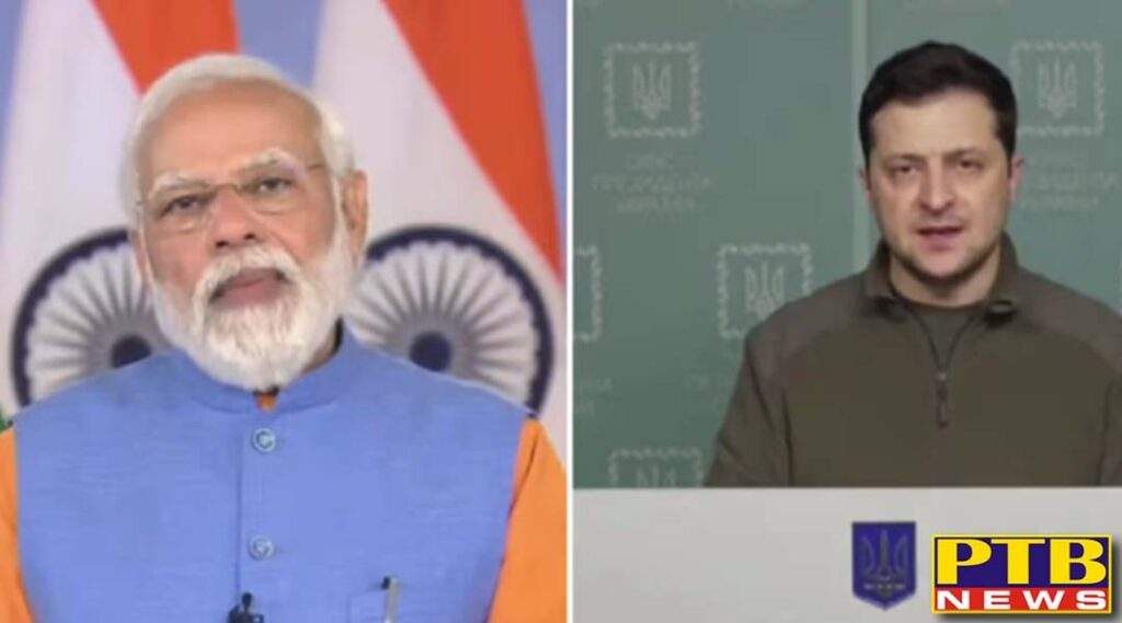 pm modi speaks to ukraine president zelensky on the phone