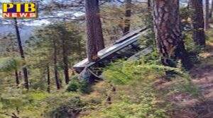 In the early morning road accident HRTC bus rolled into a ditch many injured including driver-conductor