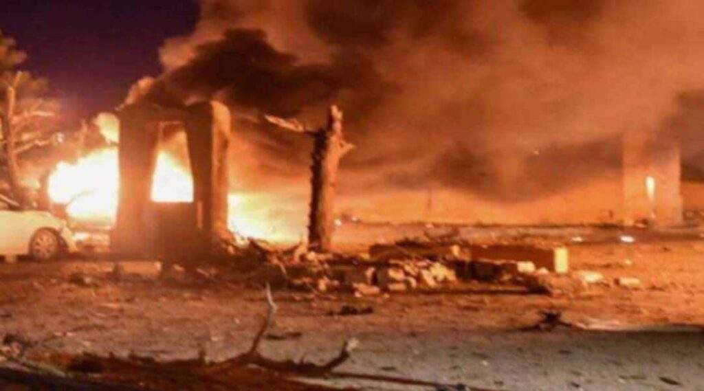 Massive explosion near school 25 children killed many injured