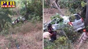 Car of people returning from Haridwar rolled into a ditch 2 killed 2 injured