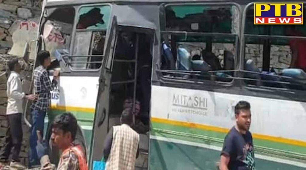 HRTC bus collided with mountain one killed more than 30 injured
