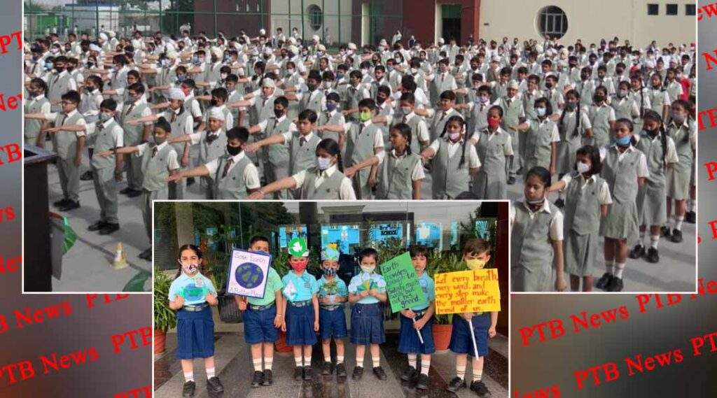 Bookmark and poster making activity organized on 'Earth Day' at Ivy World School Jalandhar